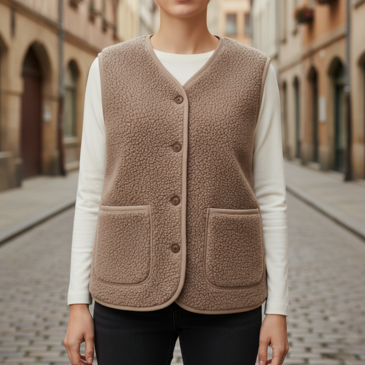 Gilet Donna Morbido con Bottoni