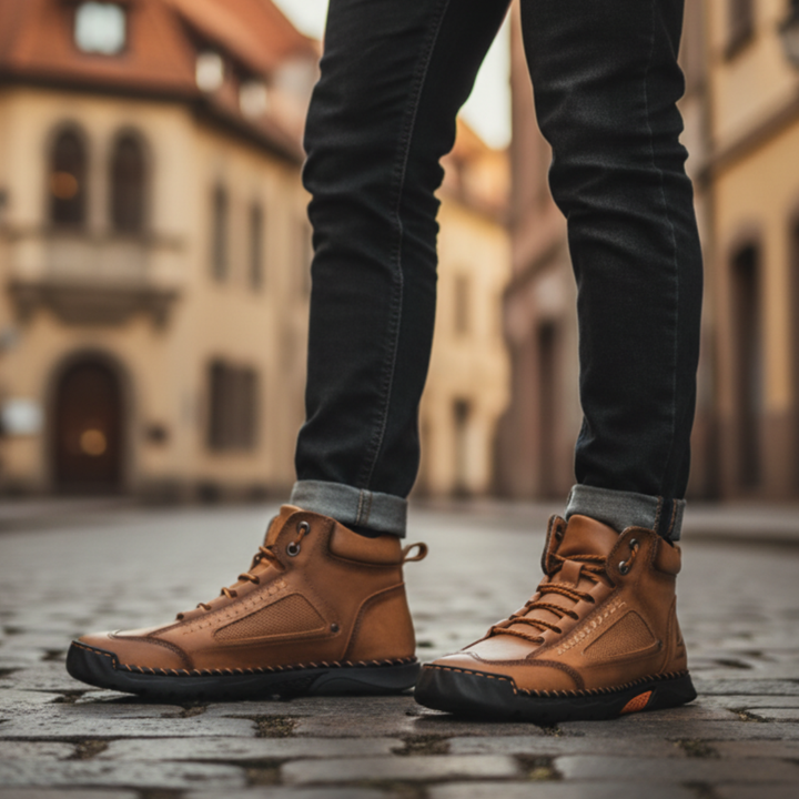 Scarpe Uomo in Ecopelle con Suola in Gomma