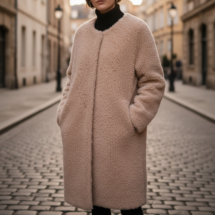 Cappotto donna in pelliccia sintetica