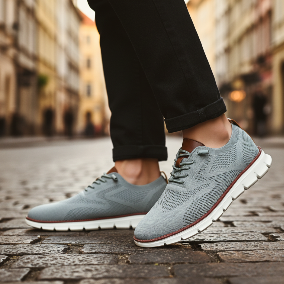 Scarpe Uomo Sportive in Mesh Traspirante con Suola in Gomma