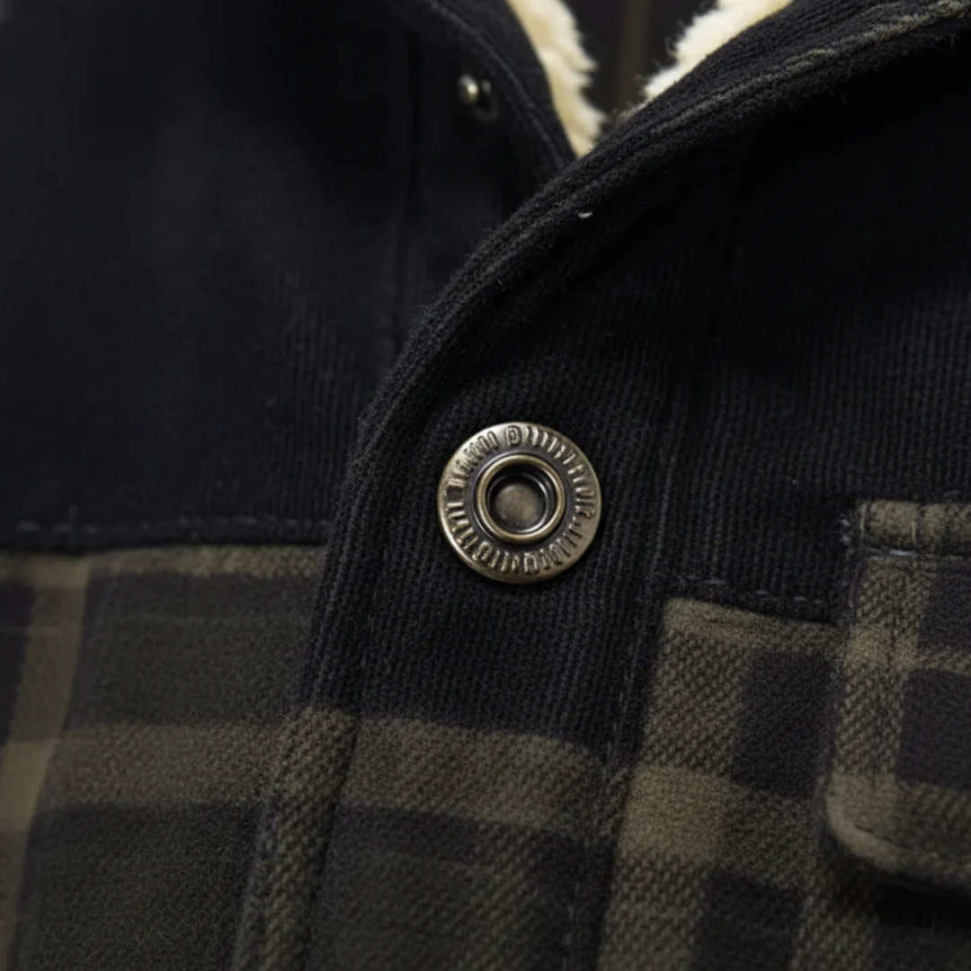 Giacca in Flanella da Uomo con Fleece