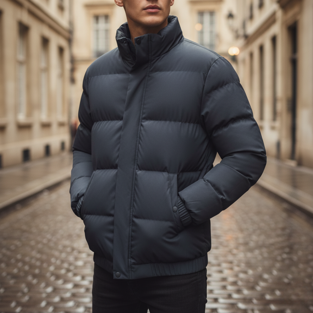 Giacca Uomo Piumino Collo Alto