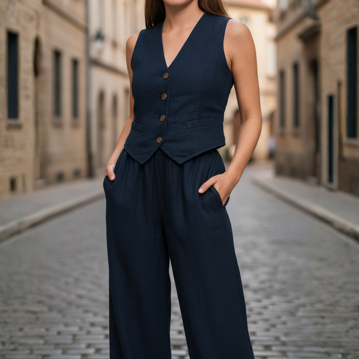 Completo Donna con Gilet e Pantaloni