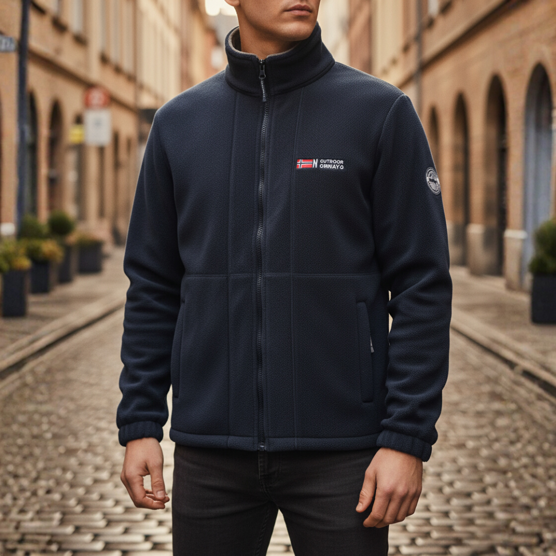 Giacca Fleece Uomo con Zip e Collo Alto Disponibil