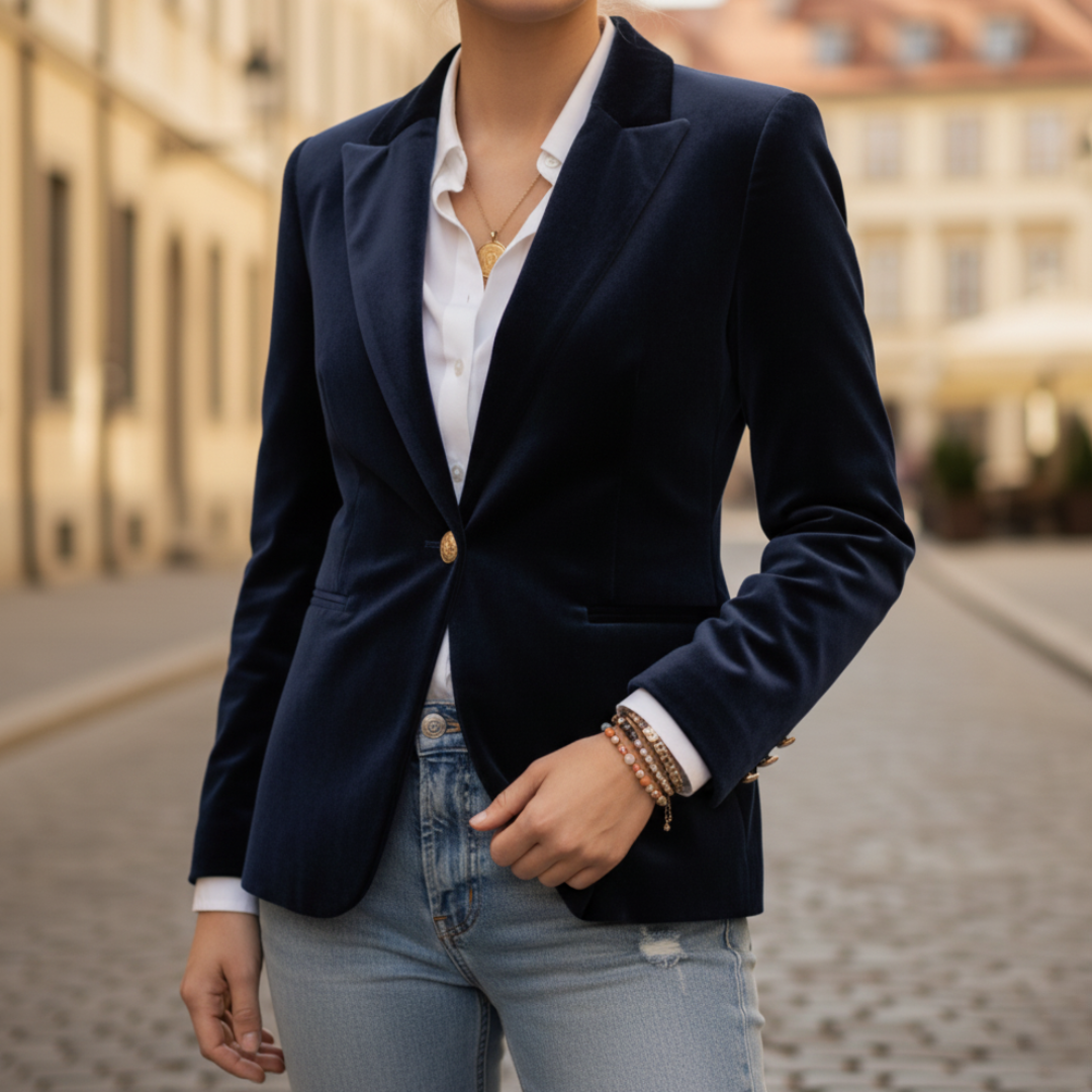 Blazer Donna Elegante Tessuto Ufficio