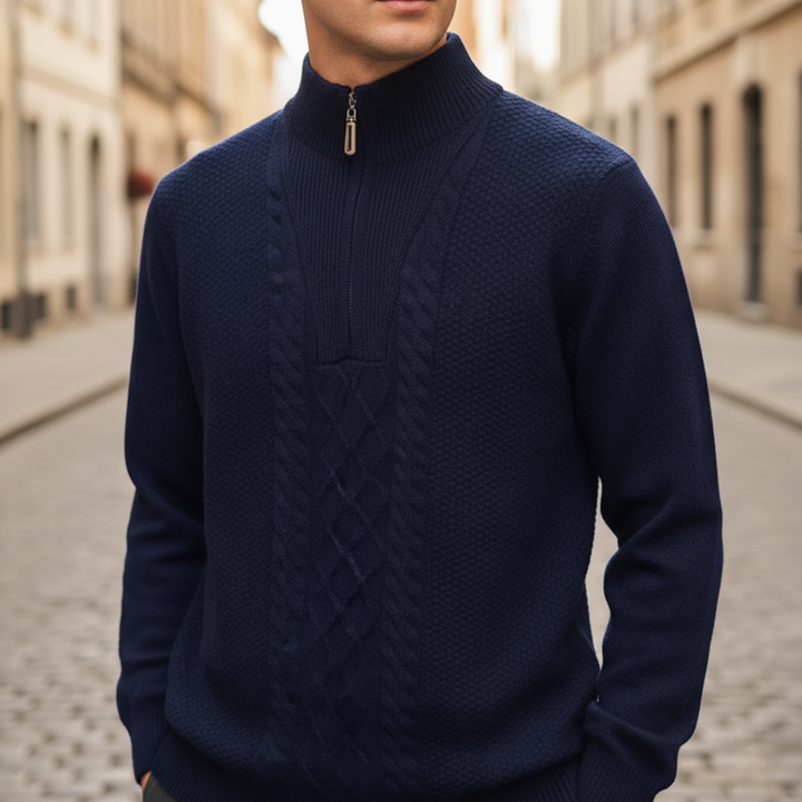 Maglione Uomo Mezza Zip