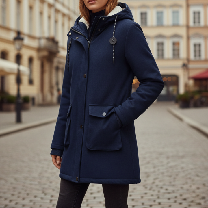 Giacca Donna Impermeabile Cappuccio Materiale Resistente