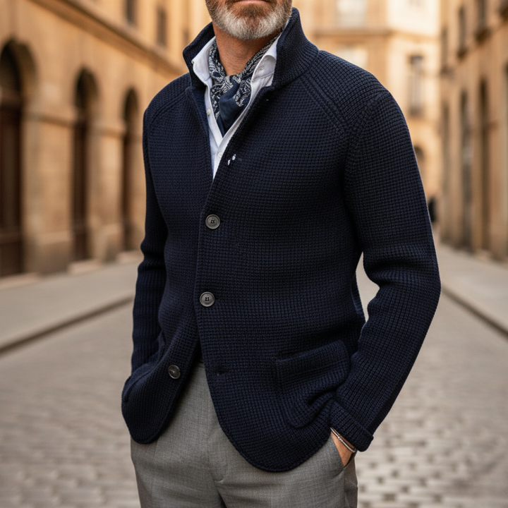 Cardigan Uomo Invernale Maglione Con Bottoni