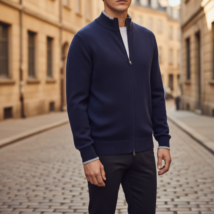 Maglione Uomo Invernale Con Zip