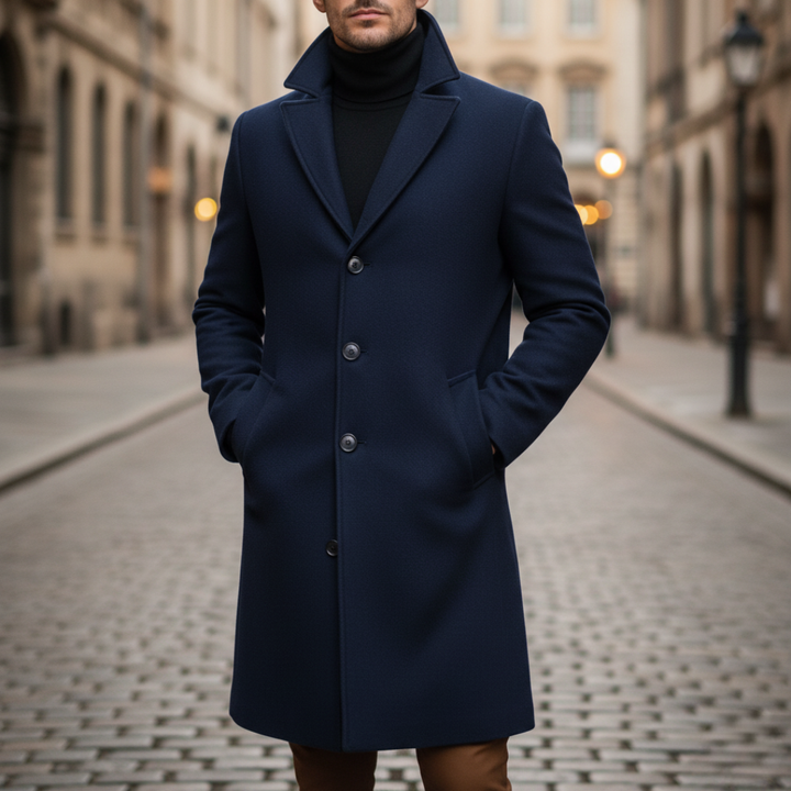 Cappotto uomo con tasche e bottoni