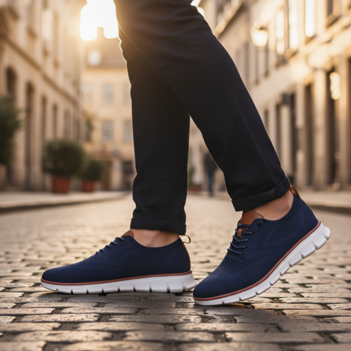 Scarpe Uomo Sportive in Mesh Traspirante con Suola in Gomma