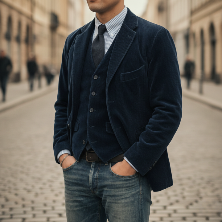 Giacca in velluto uomo con gilet