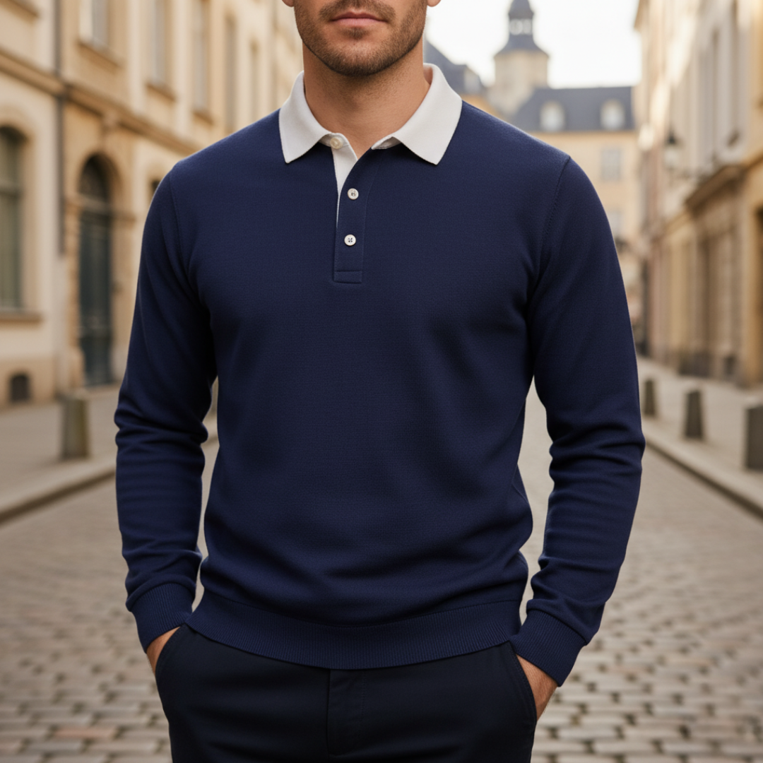 Felpa Uomo Polo Tessuto Morbido