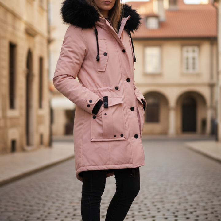 Parka con cappuccio per donna