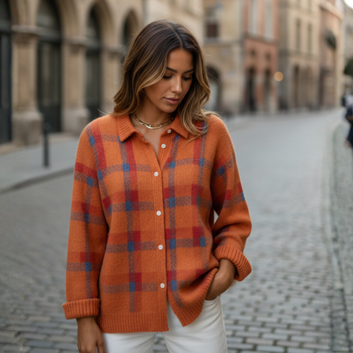 Camicia Maglione Donna a Quadri