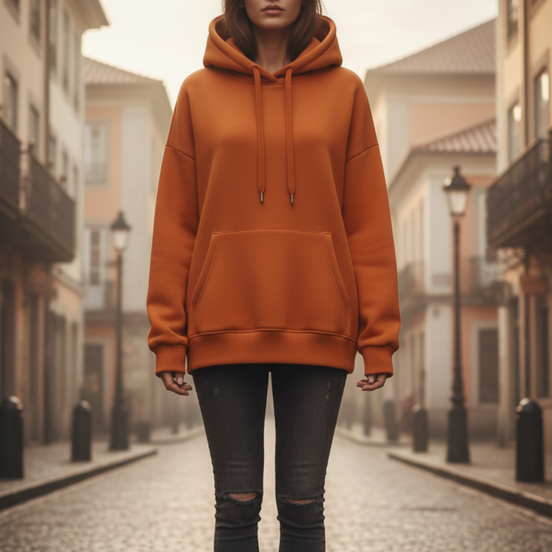 Felpa Donna Con Cappuccio Tessuto