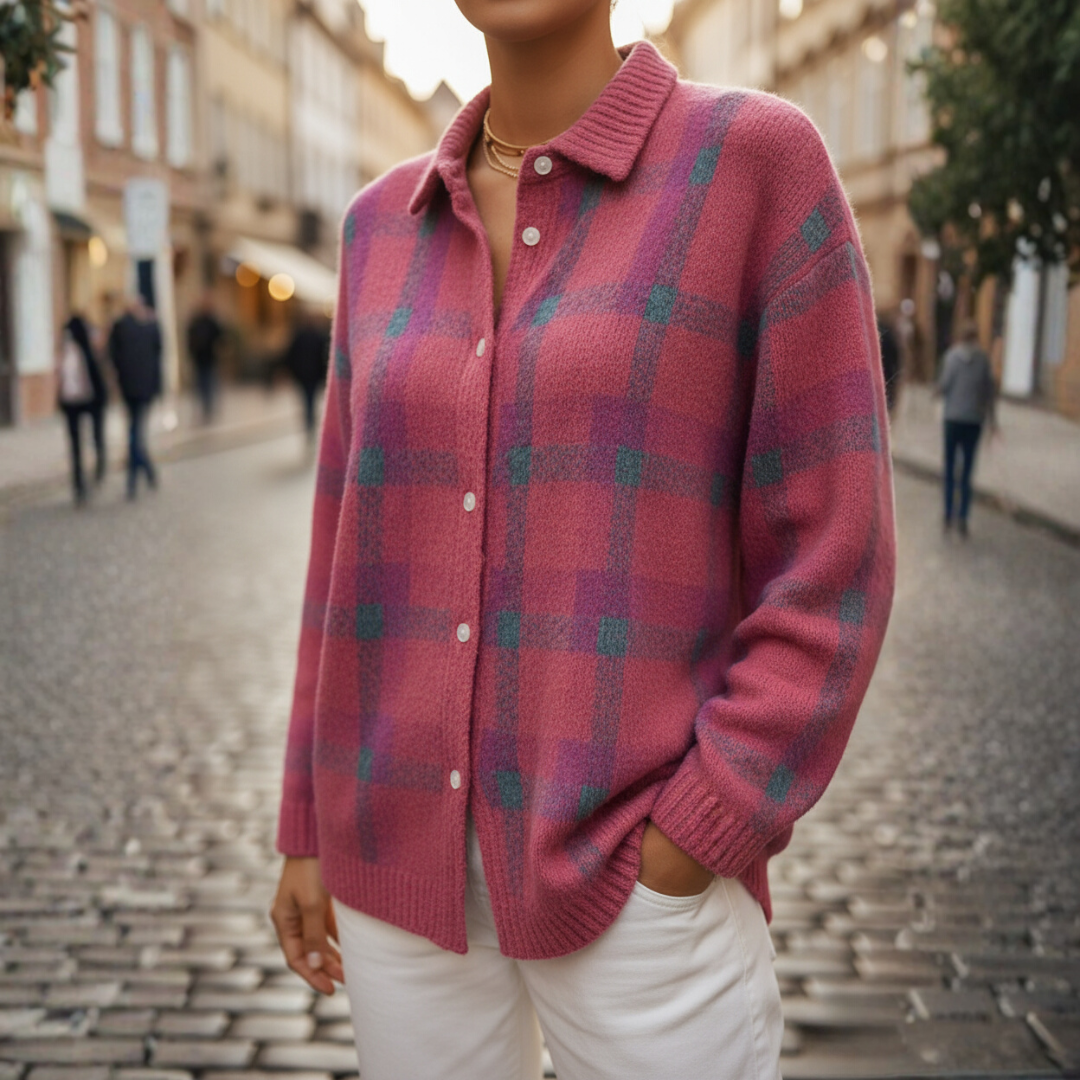 Camicia Maglione Donna a Quadri
