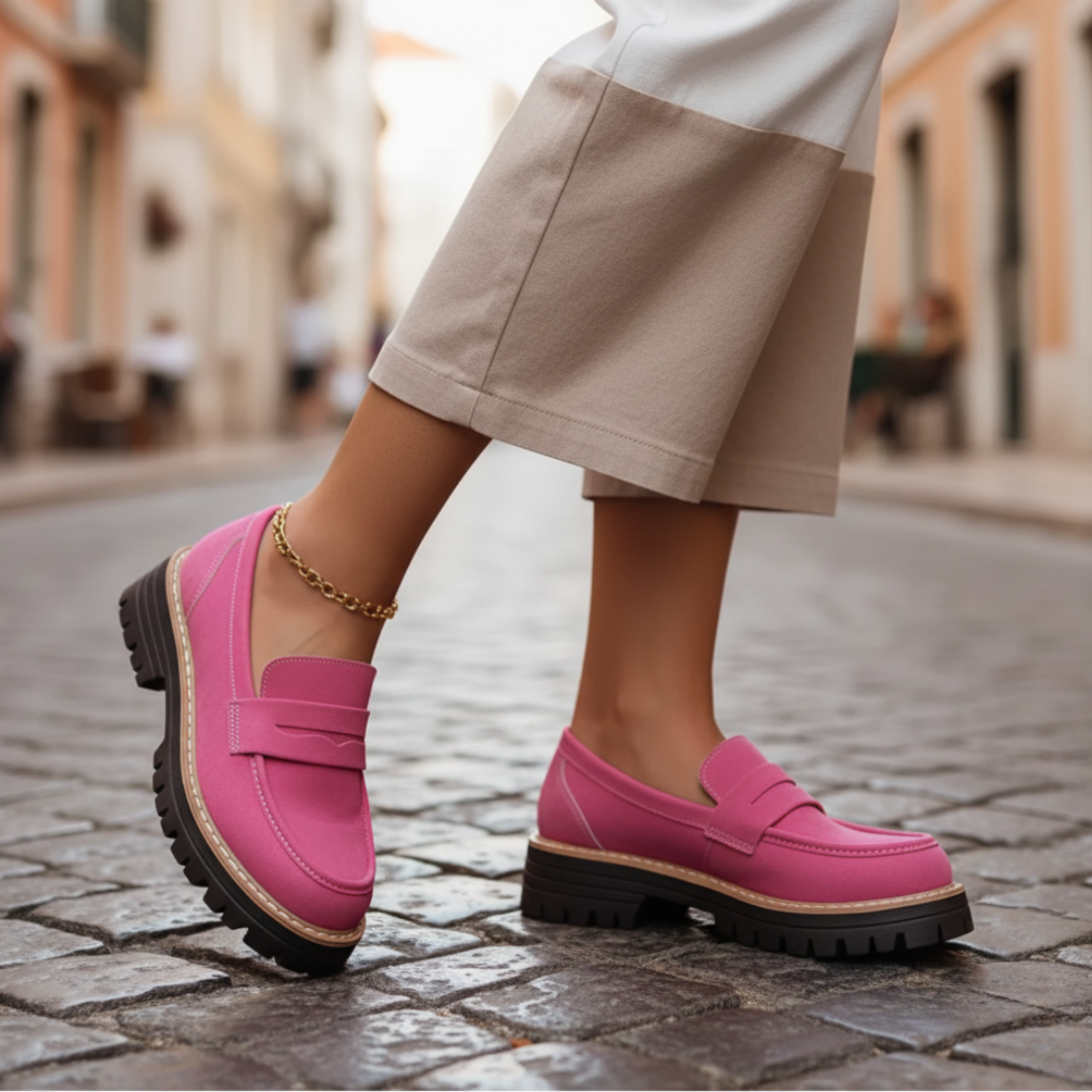 Scarpe Mocassini Donna Suola Spessa Materiale Comodo