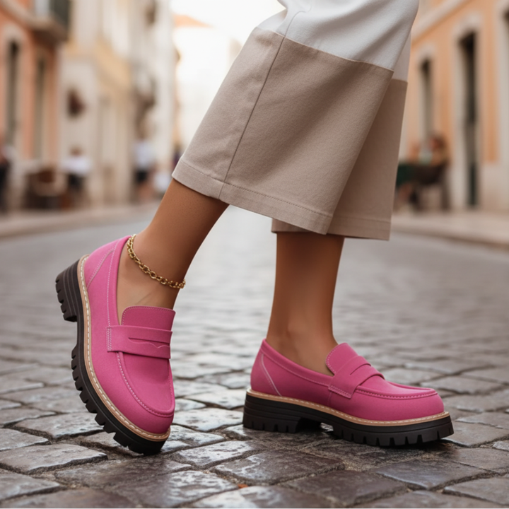 Scarpe Mocassini Donna Suola Spessa Materiale Comodo