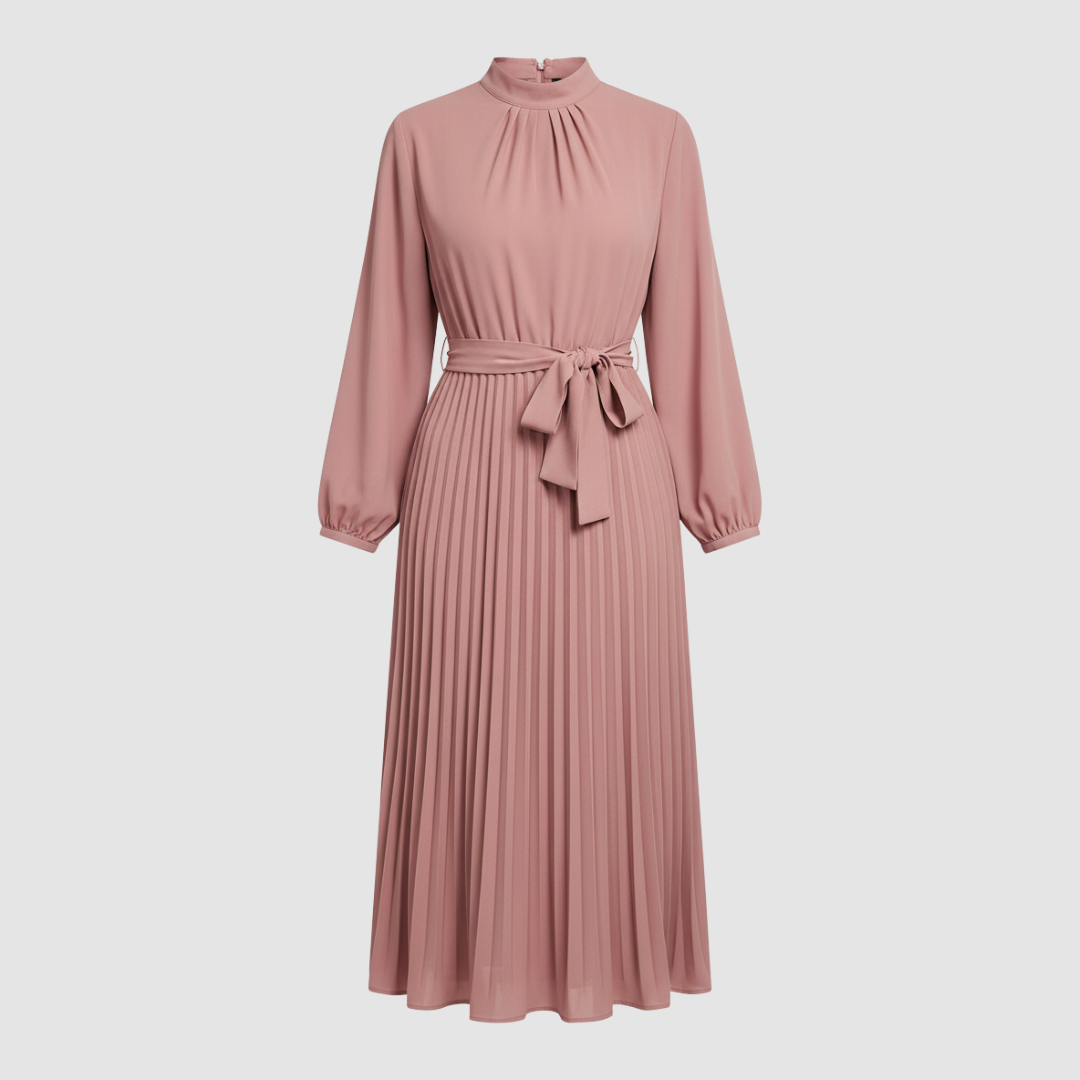 Abito lungo donna a pieghe