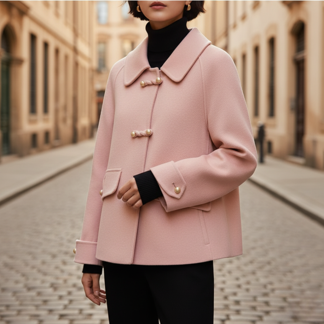 Cappotto Donna Con Bottoni Dettaglio Maniche