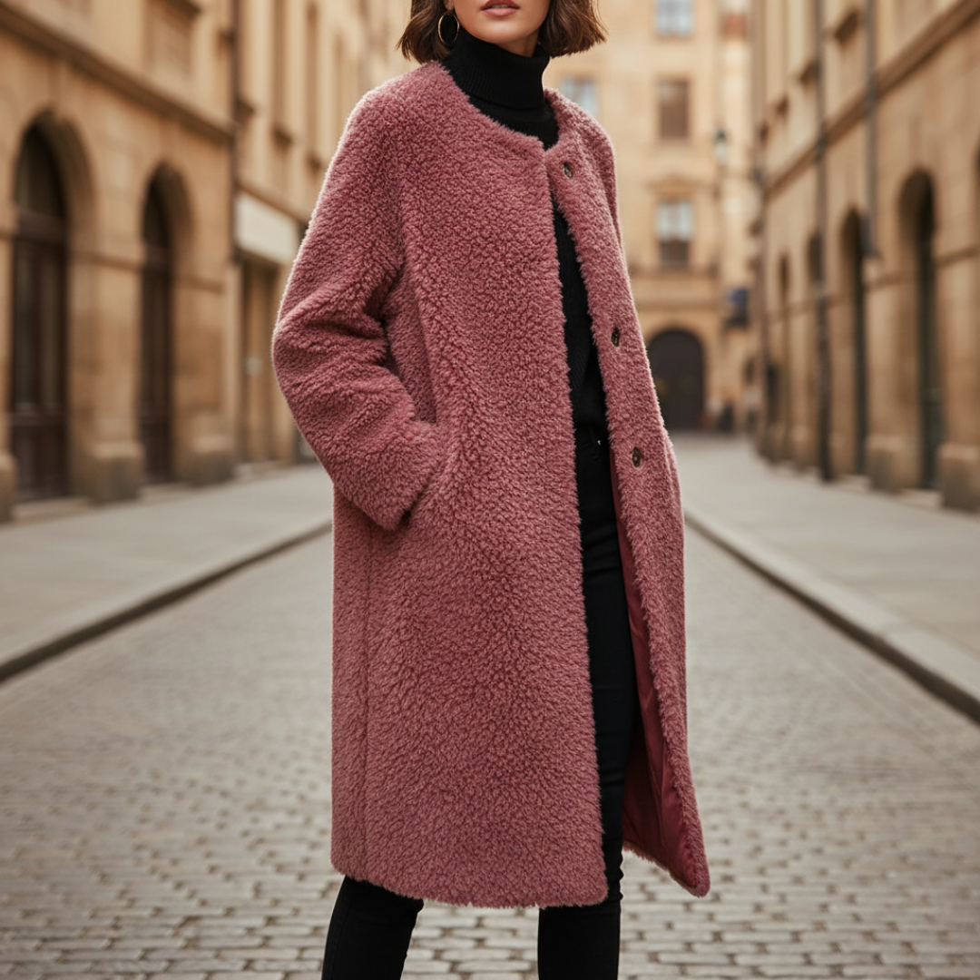 Cappotto donna in pelliccia sintetica