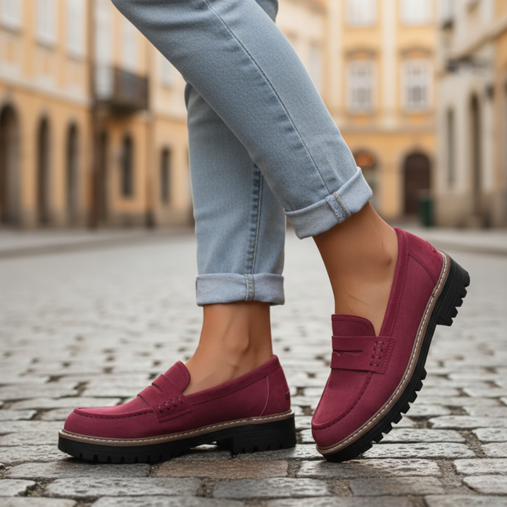 Scarpe Mocassini Donna Suola Spessa Materiale Comodo