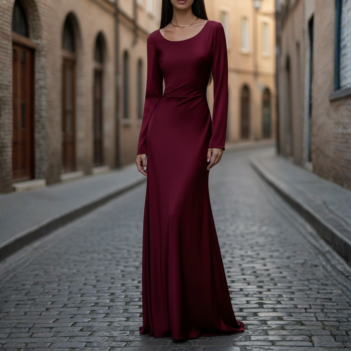 Abito Donna Lungo con Maniche Lunghe