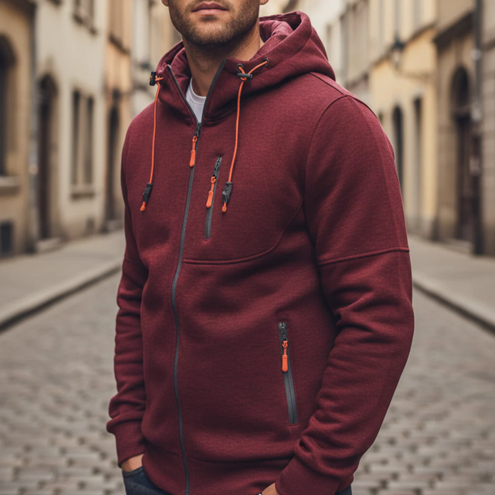 Giacca con Cappuccio da Uomo con Cerniera