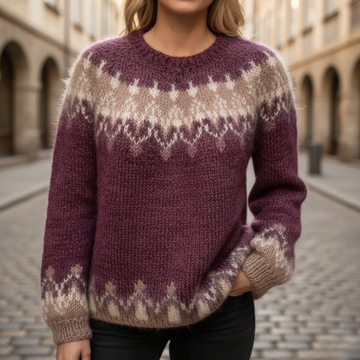 Maglione Donna Jacquard Fair Isle
