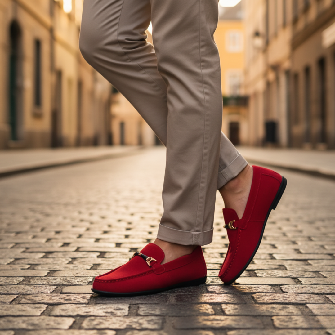 Mocassini Uomo in Pelle con Fibbia Disponibili