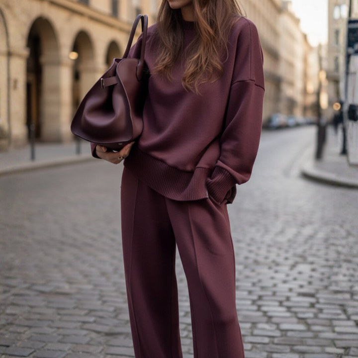 Completo Donna Maglia Pantaloni in Maglia