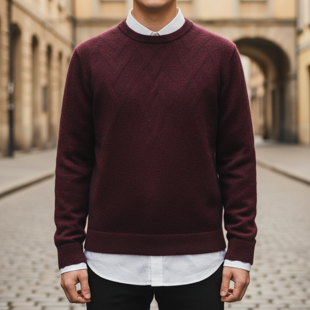 Maglione da uomo con motivo a rombi