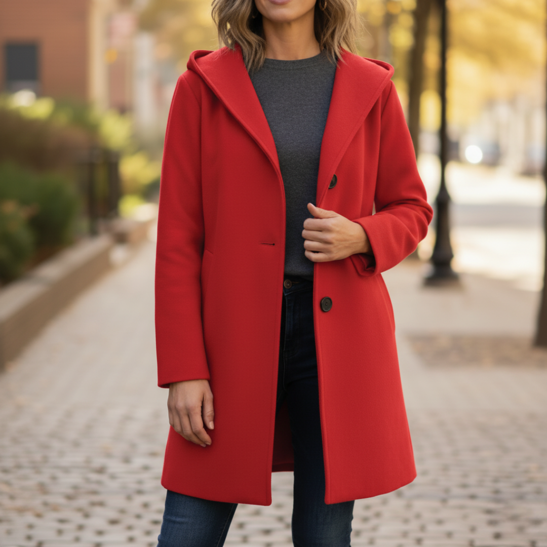 Giacca Donna con Cappuccio in Tessuto Resistente