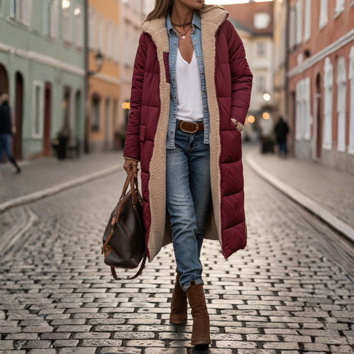 Giacca imbottita donna con cappuccio