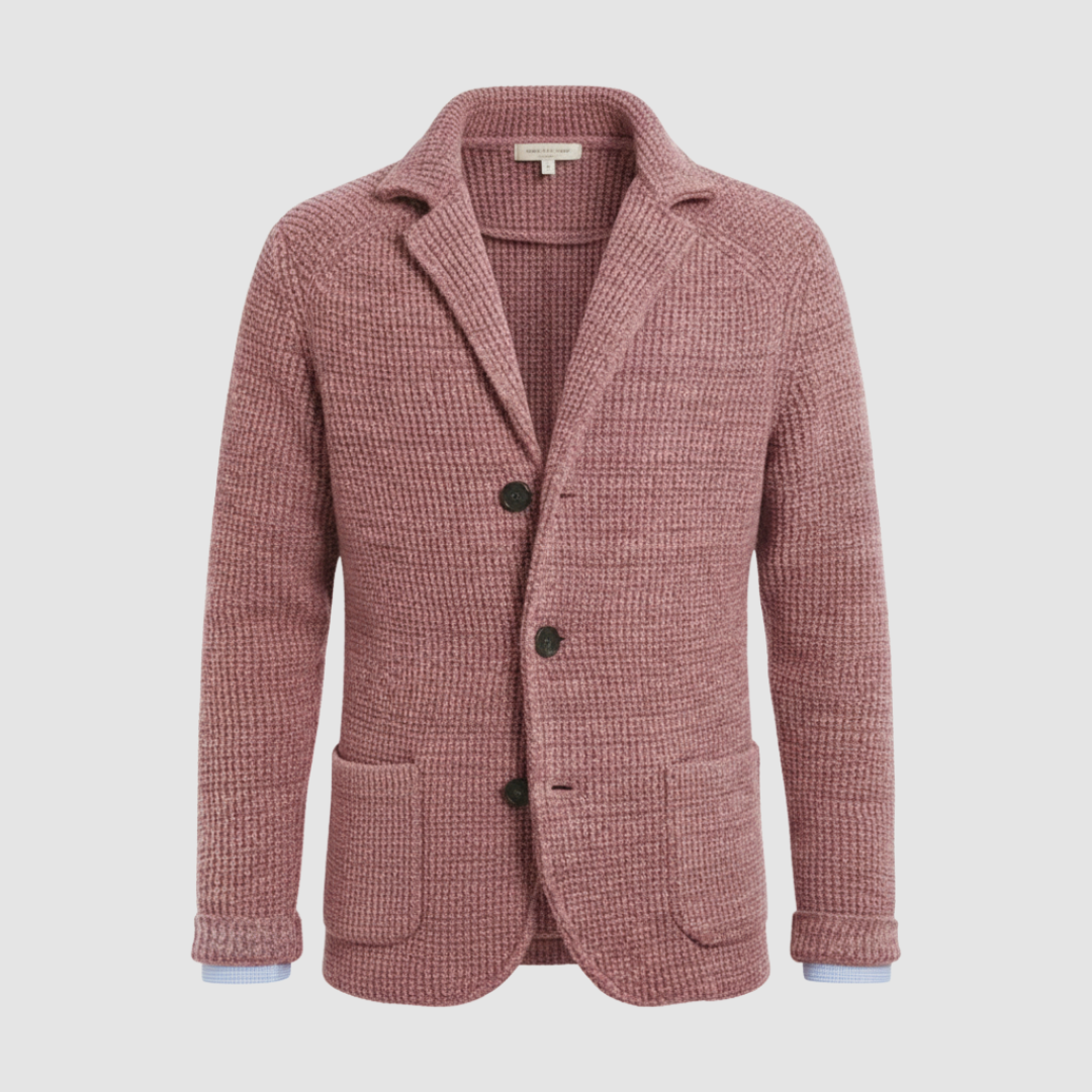 Blazer da uomo in maglia a nido d'ape