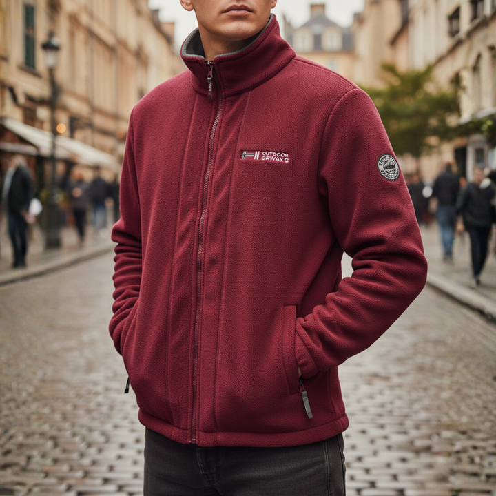 Giacca Fleece Uomo con Zip e Collo Alto Disponibil