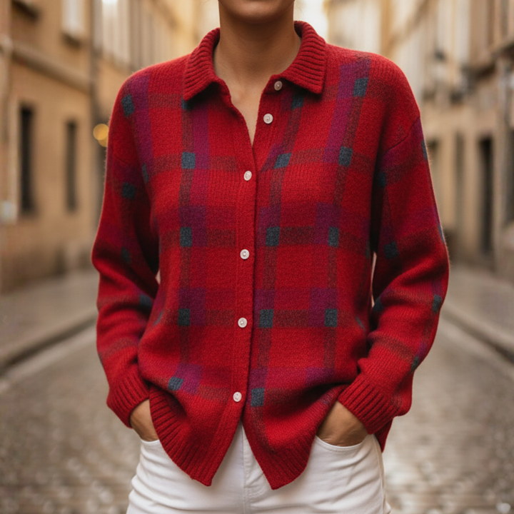 Camicia Maglione Donna a Quadri