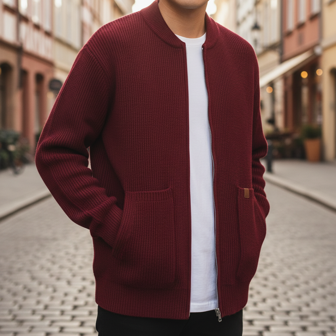 Cardigan Uomo Collo Alto