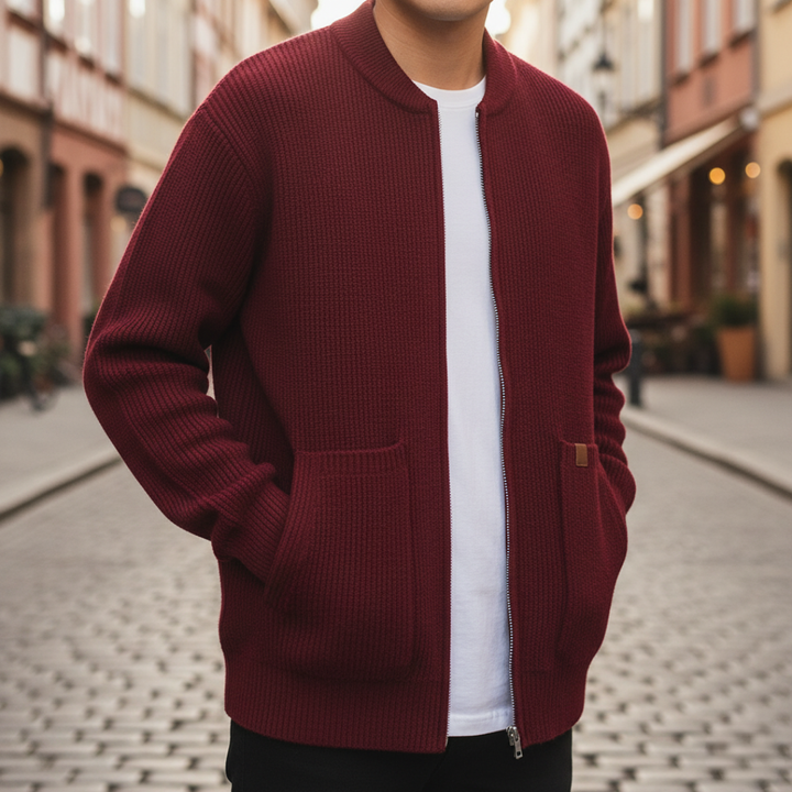 Cardigan Uomo Collo Alto