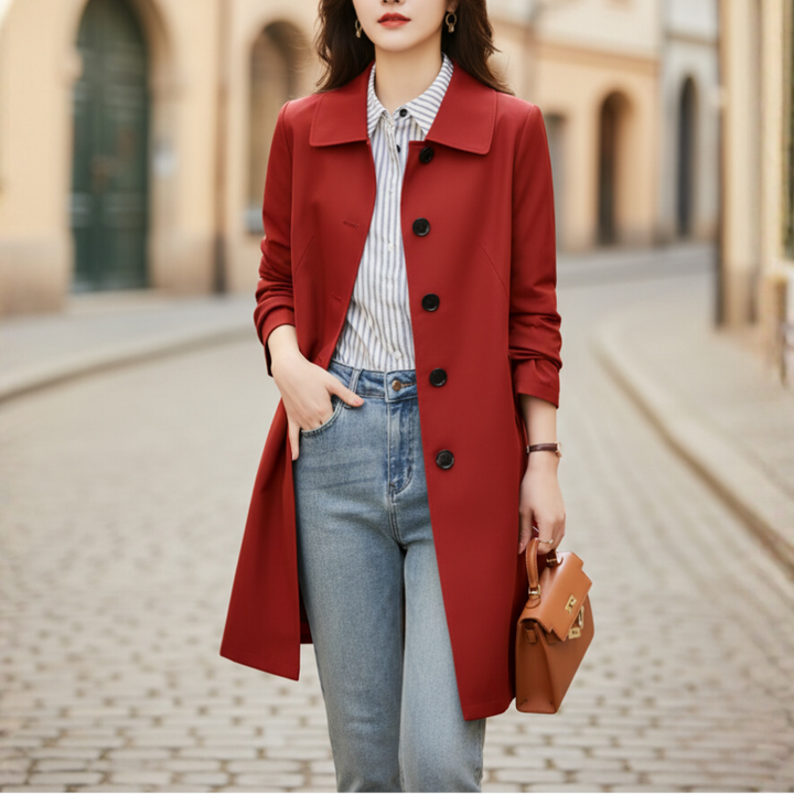 Trench Donna Corto Poliestere Classico