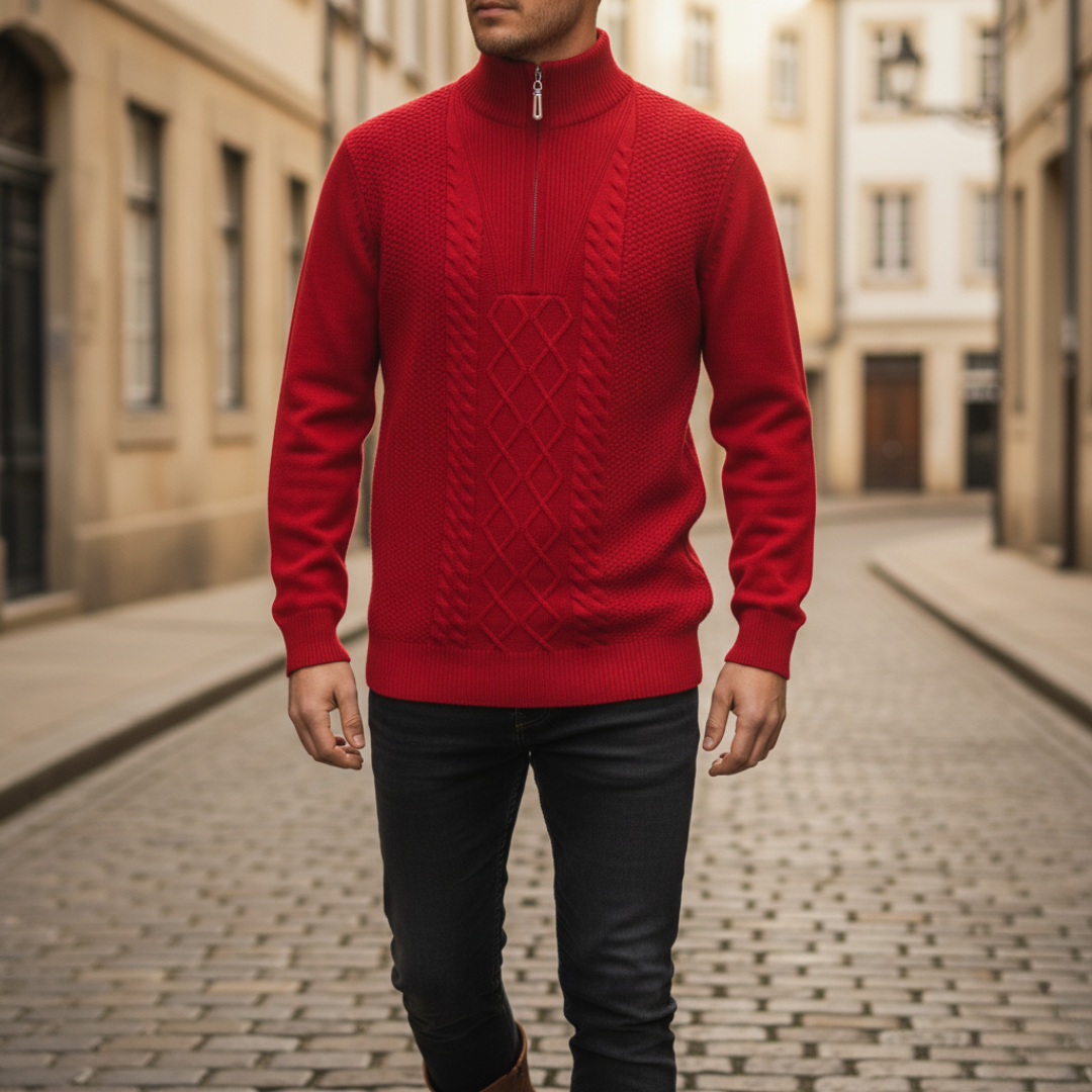 Maglione Uomo Mezza Zip