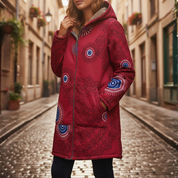 Giacca Invernale da Donna con Fantasia Floreale