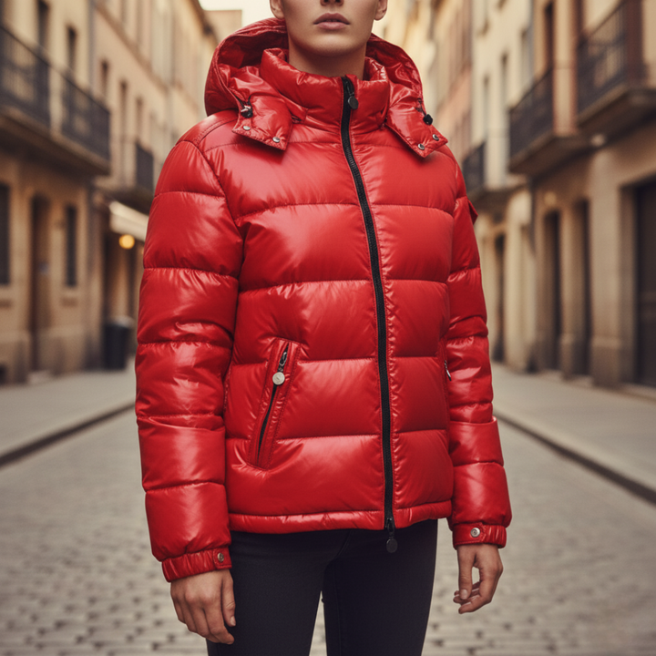 Giacca Uomo Piumino Impermeabile Cappuccio