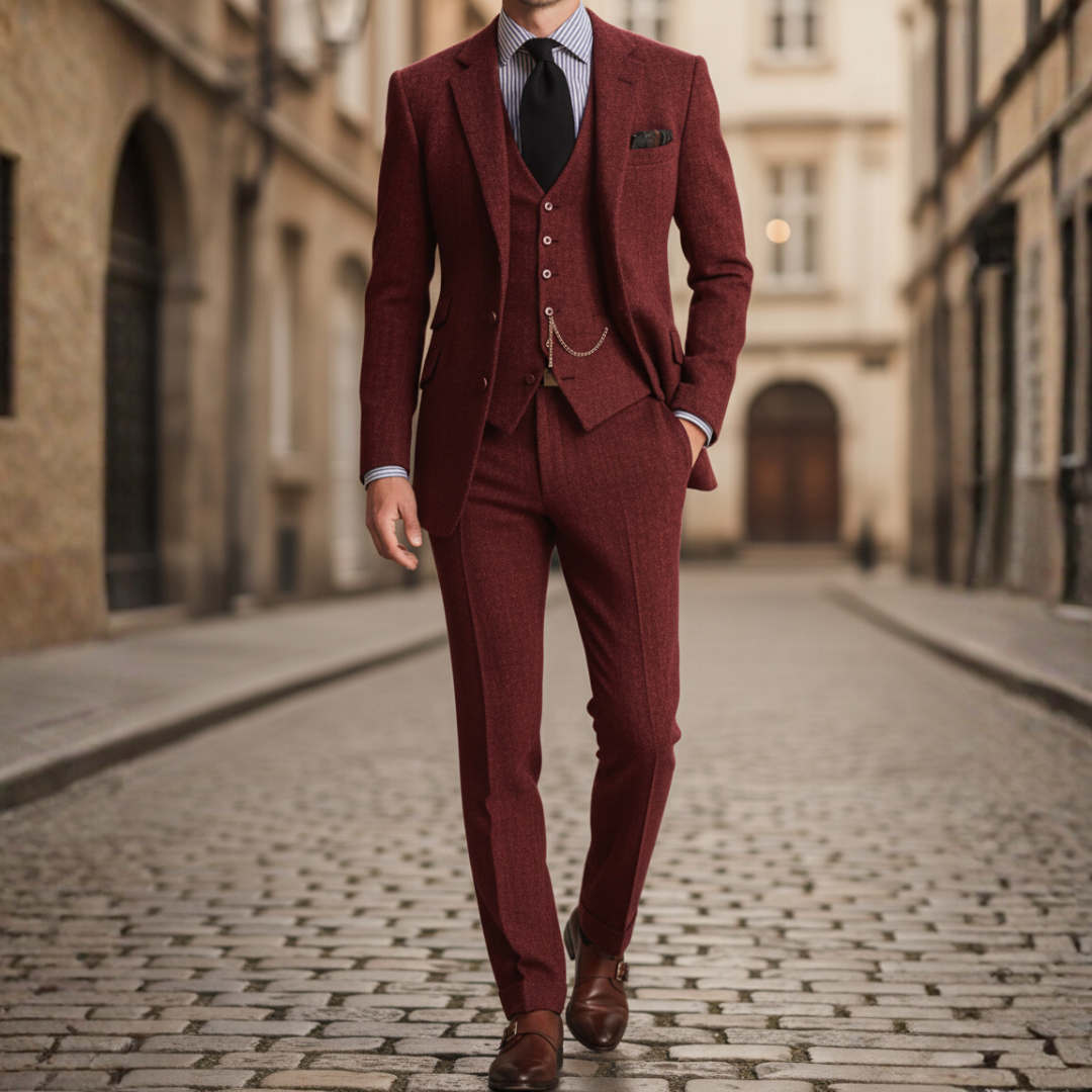 Completo Uomo Elegante Giacca Pantaloni Gilet