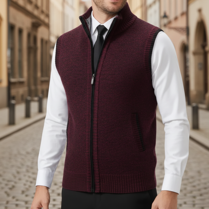 Gilet Uomo Casual Con Zip