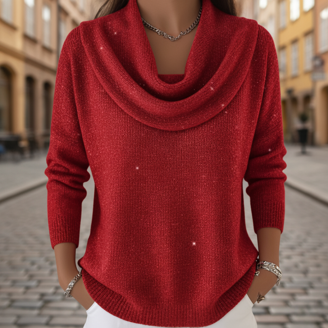 Maglione Donna Lurex Collo Alto