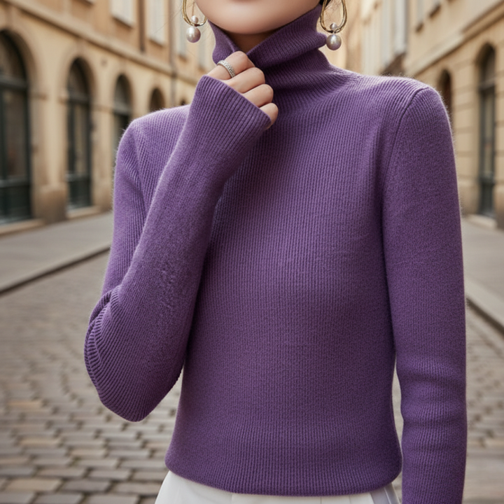 Maglione donna girocollo in materiale morbido