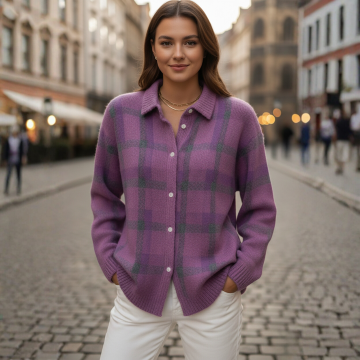 Camicia Maglione Donna a Quadri