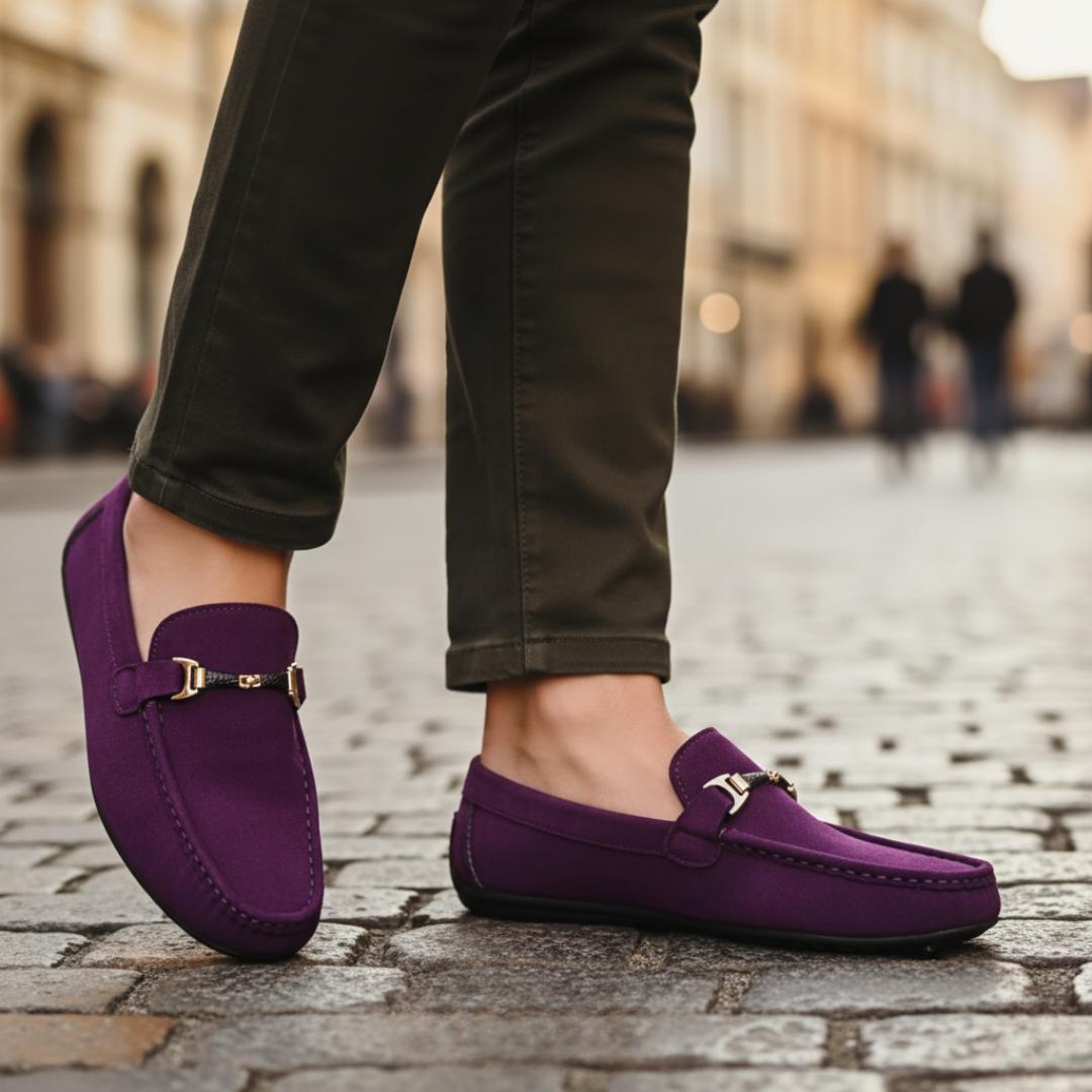 Mocassini Uomo in Pelle con Fibbia Disponibili